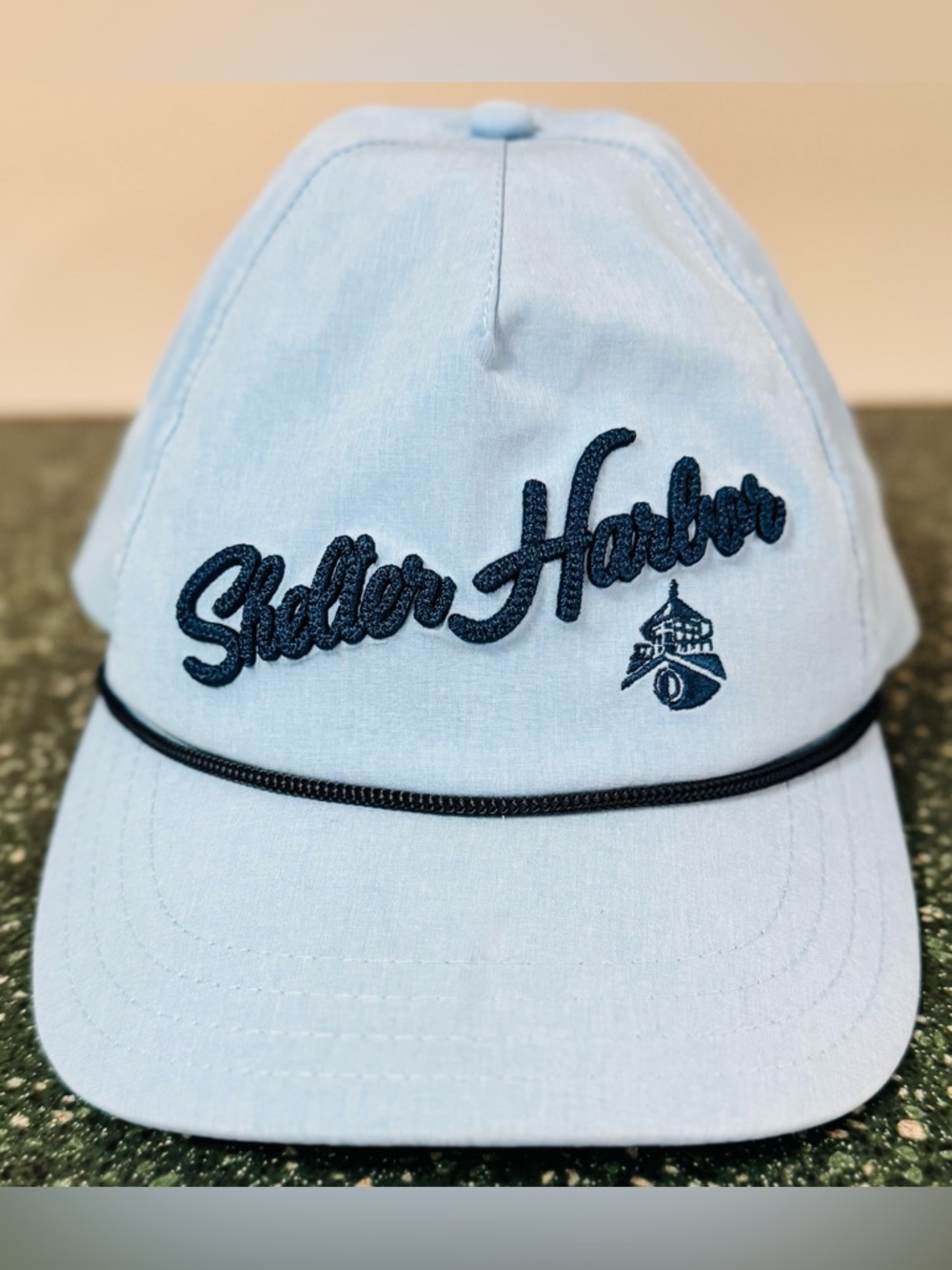 Shelter Harbor Light Blue Rope-Trim Baseball Cap #vintage #golf